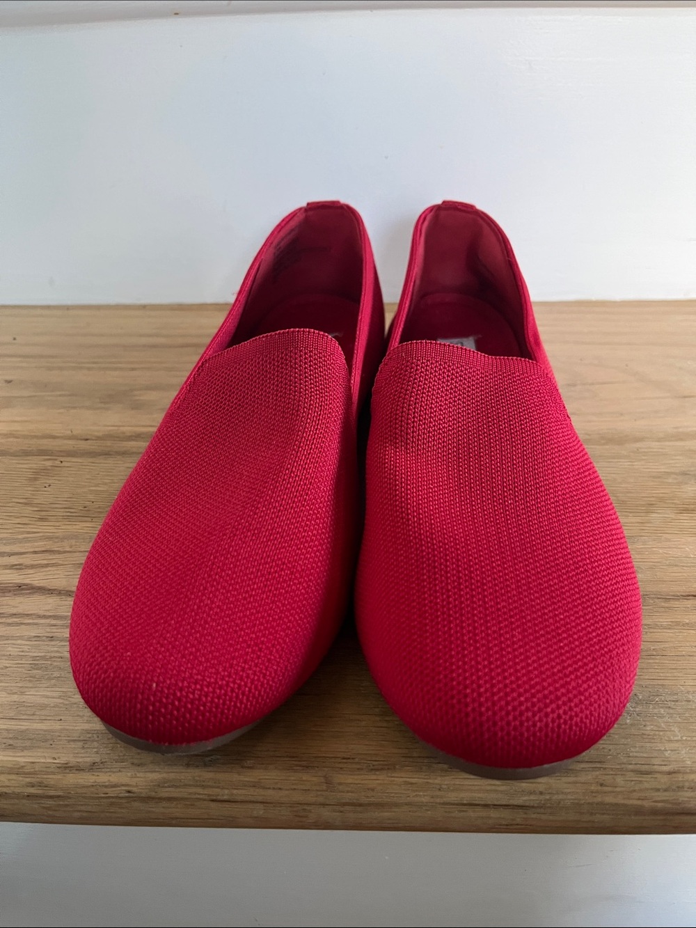 Steve Madden Red Slip-On Knit Flats